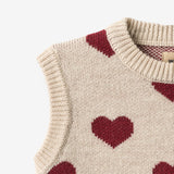 Wheat Main Jacquard Gestrickte Weste Gaby Knitted Tops 9562 offwhite melange
