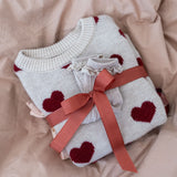 Wheat Main Jacquard Gestrickte Weste Gaby Knitted Tops 9562 offwhite melange