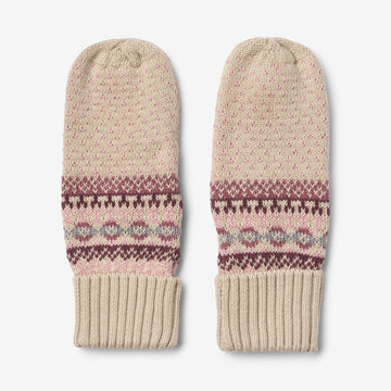 Wheat Outerwear Jacquard Mittens Cotta Accessory 2026 rose