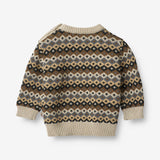 Wheat Main  Jacquard Pullover Elias | Baby Knitted Tops 9402 multi blue