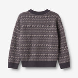 Wheat Main Jacquard Pullover Elias Pullover 9742 grey plum