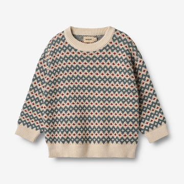 Wheat Main Jacquard Pullover Harlow Pullover 3191 offwhite