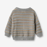Wheat Main Jacquard Pullover Harlow Pullover 9783 slightly blue stripe