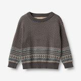 Wheat Main Jacquard Pullover Julius Pullover 9619 dark charcoal