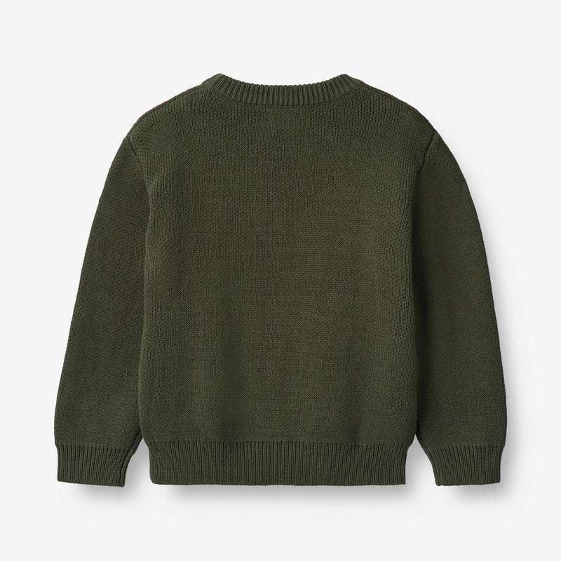 Wheat Main  Jacquard Pullover Rakete Knitted Tops 1687 forest night