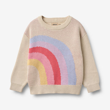 Wheat Main Jacquard Pullover Solveig Pullover 9656 rainbow