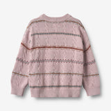 Wheat Main Jacquard Strick Harper Pullover 1354 soft lilac