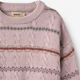 Wheat Main Jacquard Strick Harper Pullover 1354 soft lilac