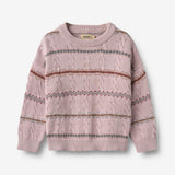 Wheat Main Jacquard Strick Harper Pullover 1354 soft lilac