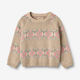 Wheat Main Jacquard-Pullover Alberte Knitted Tops 3354 warm sand
