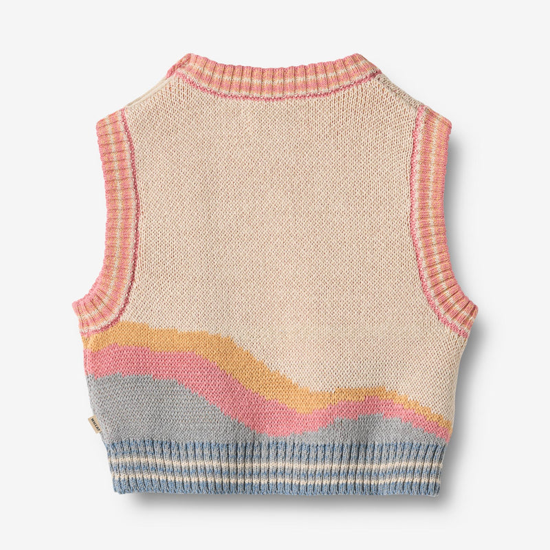 Wheat Main Jaquard Weste Maria Knitted Tops 9042 multi