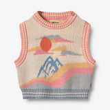 Wheat Main Jaquard Weste Maria Knitted Tops 9042 multi