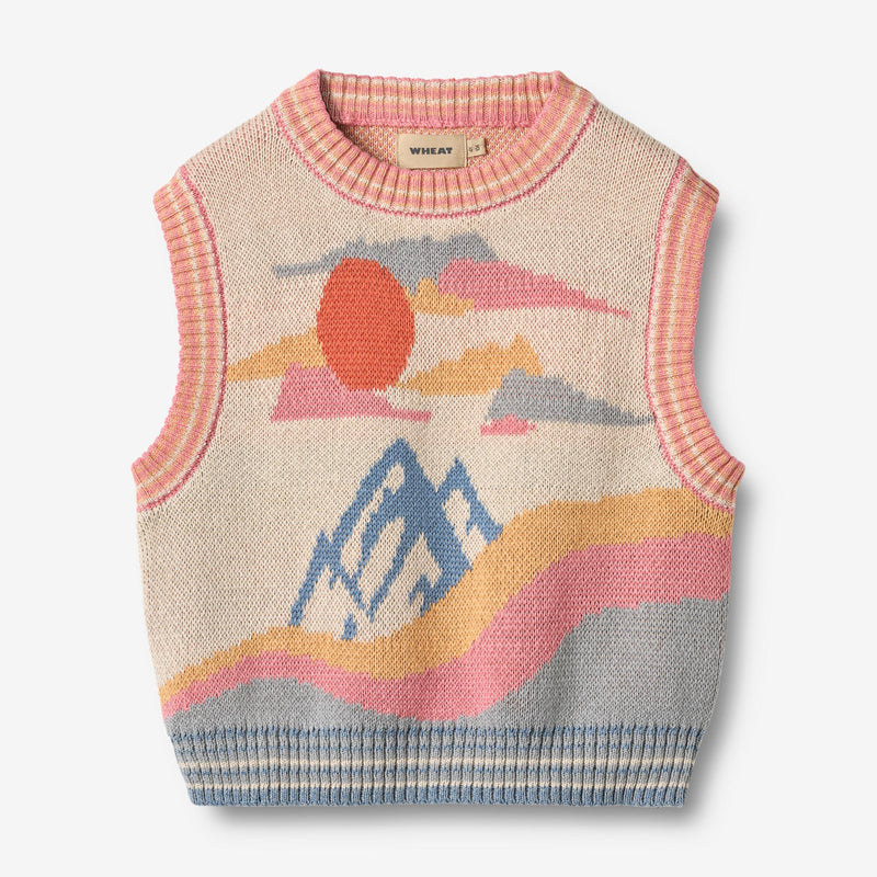 Wheat Main Jaquardweste Maria Knitted Tops 9042 multi
