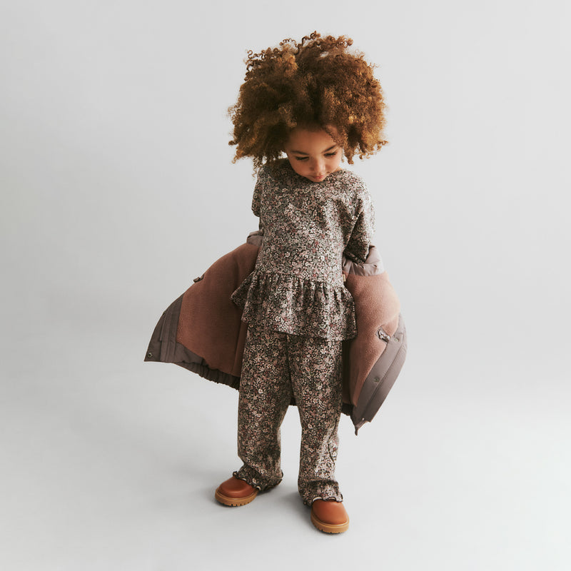 Wheat Main Jersey-Hose Ela Trousers 9565 purple stone flowers