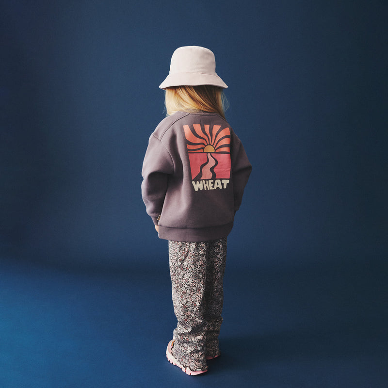 Wheat Main Jersey-Hose Ela Trousers 9565 purple stone flowers