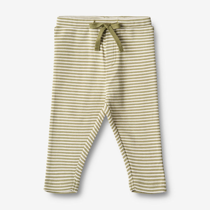 Wheat Main  Jersey-Hose Manfred Trousers 4126 sage green stripe