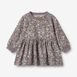 Wheat Main Jersey-Kleid L/S Dorthea Dress 9565 purple stone flowers