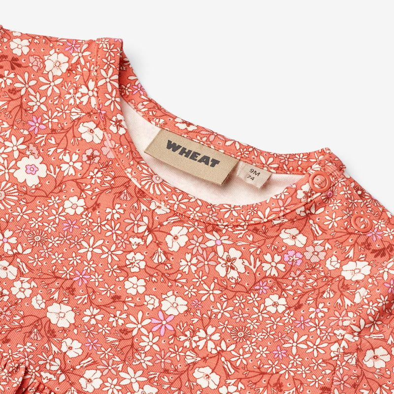 Wheat Main Jersey Kleid SS/S Nova Dress 9422 coral flowers