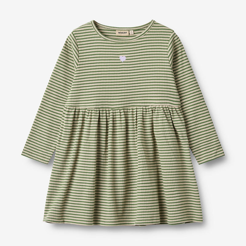 Wheat Main Jersey Kleid Sessa Dresses 1142 elm green stripe