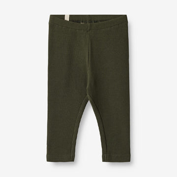 Wheat Main  Jersey Leggings Jules mit Ripp-Struktur | Baby Leggings 4097 deep forest