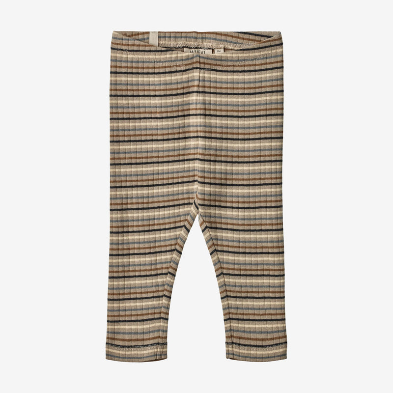 Wheat Main  Jersey Leggings Jules mit Ripp-Struktur | Baby Leggings 0181 multi stripe