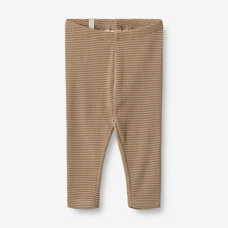 Wheat Main  Jersey Leggings Jules mit Ripp-Struktur | Baby Leggings 3238 beige rib stripe