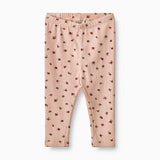 Wheat Main  Jersey Leggings Jules mit Ripp-Struktur | Baby Leggings 2359 pink sand flowers