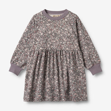 Wheat Main Jerseykleid L/S Dorthea Dress 9565 purple stone flowers