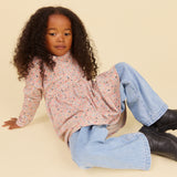 Wheat Main Jerseykleid L/S Emmy Dress 9764 grey cloud flowers