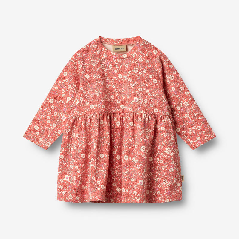 Wheat Main Jerseykleid L/S Sessa Dress 9422 coral flowers