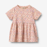 Wheat Main Jerseykleid S/S Anna Dress 9876 magenta heart flowers