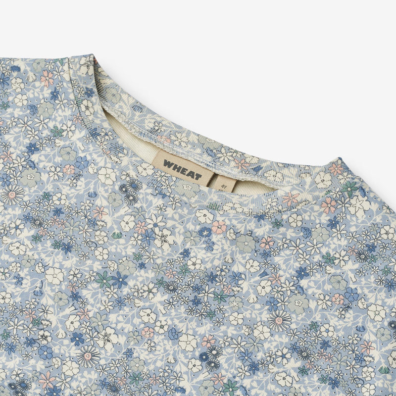 Wheat Main Jerseykleid S/S Emilie Dress 9418 blue summer flowers