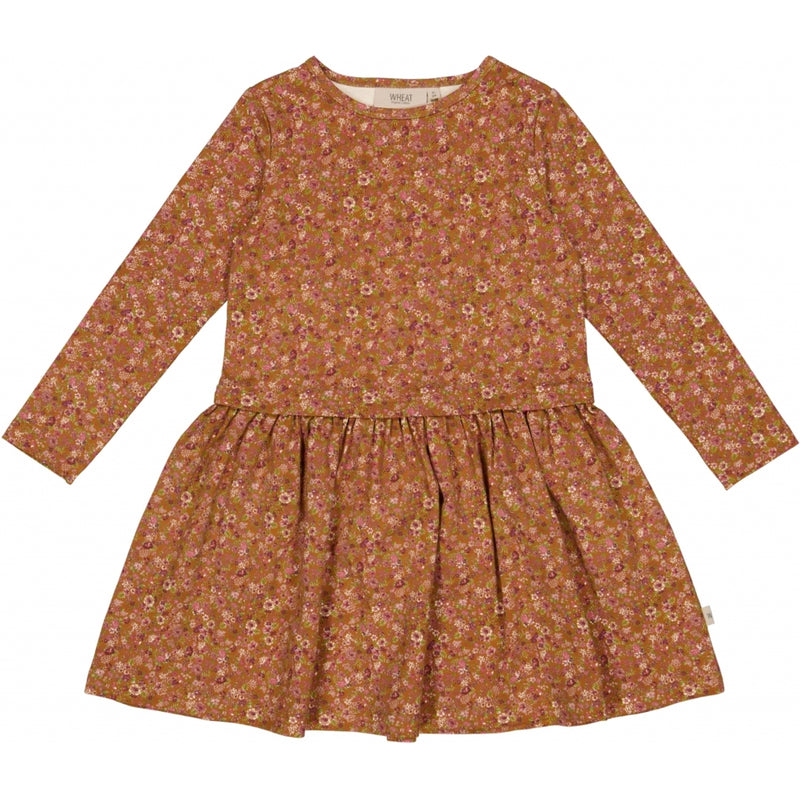 Wheat Main Kleid Astrid Dresses 0002 bronze flowers