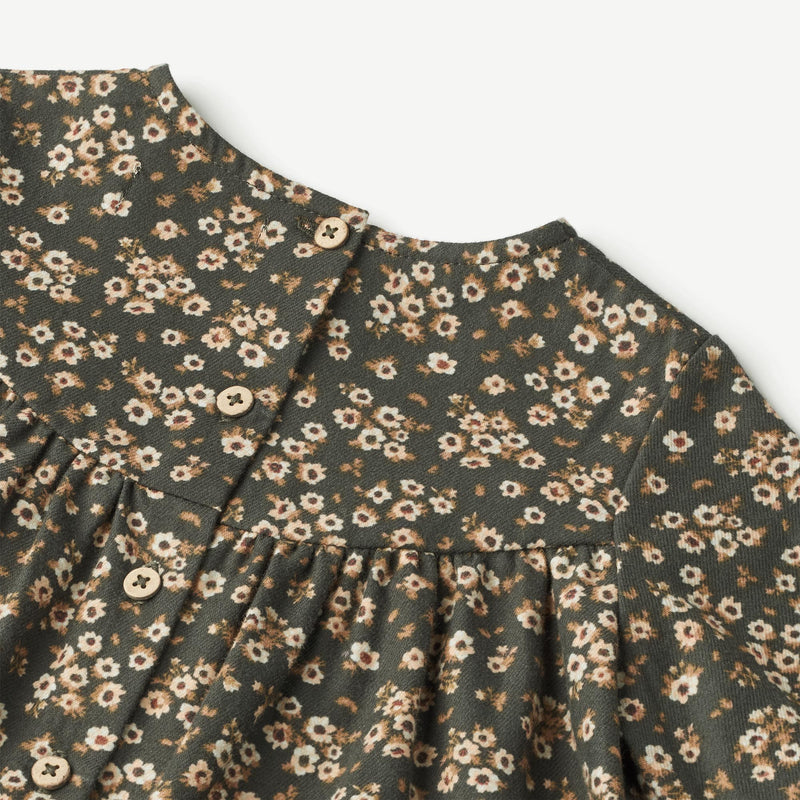 Wheat Main  Kleid Fenja | Baby Dresses 0027 black coal flowers