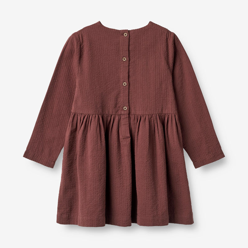 Wheat Main  Kleid Gunvor mit Stickerei Dresses 2118 aubergine