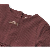 Wheat Main  Kleid Gunvor mit Stickerei | Baby Dresses 2118 aubergine