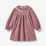 Wheat Main Kleid L/S Kragen Elvira Dress 9773 grape flowers