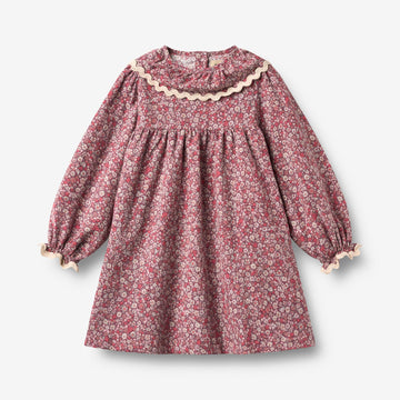 Wheat Main Kleid L/S Kragen Elvira Dress 9773 grape flowers