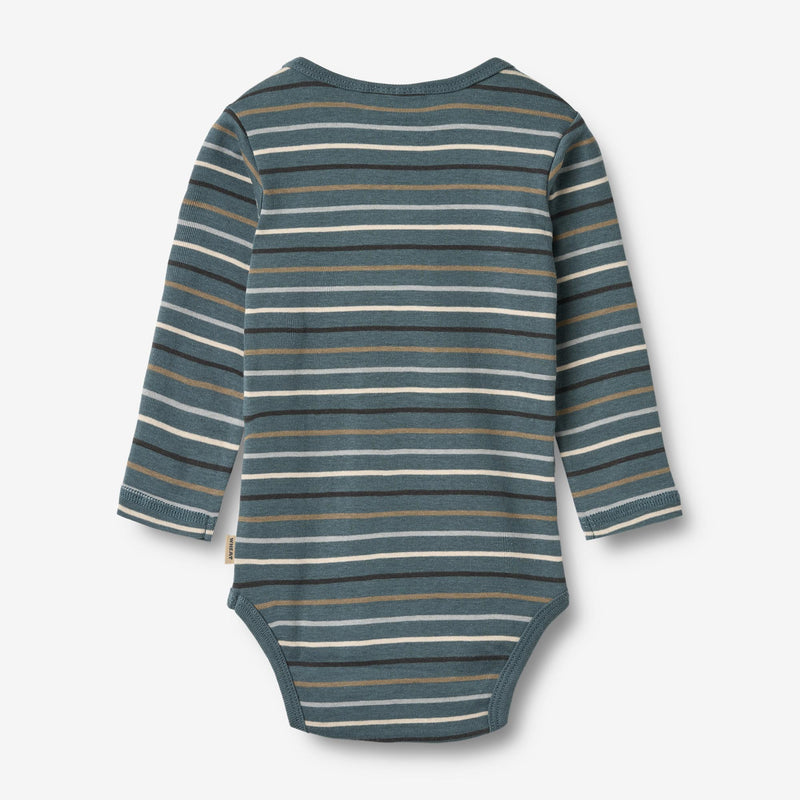 Wheat Main Körper Freddie L/S Underwear/Bodies 9547 blue multi stripe