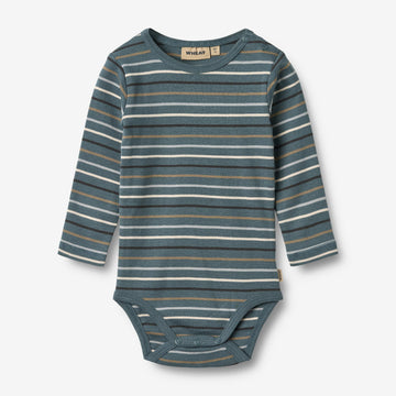 Wheat Main Körper Freddie L/S Underwear/Bodies 9547 blue multi stripe