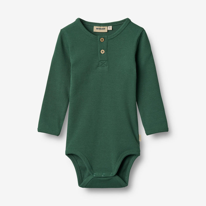 Wheat Main Körper L/S Benny Underwear/Bodies 1145 green tea