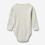 Wheat Main Langarm Babybody Berti Body 0224 melange grey