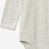 Wheat Main Langarm Babybody Berti Body 0224 melange grey