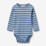 Wheat Main Körper L/S Berti Body 1048 blue stripe