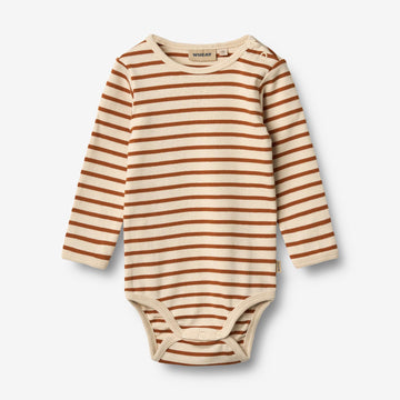Wheat Main Körper L/S Berti Body 9447 warm caramel stripe