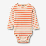 Wheat Main Langarm Babybody Berti Body 9648 orange stripe