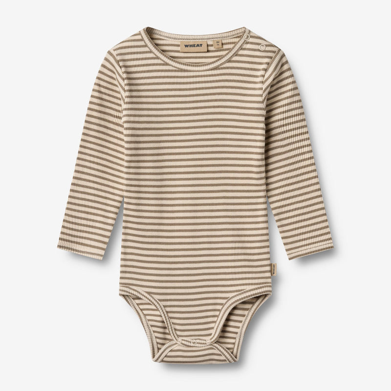 Wheat Main Körper L/S Berti Underwear/Bodies 9570 stone stripe