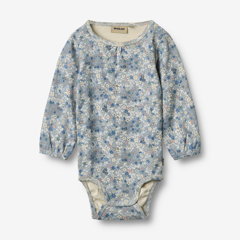 Wheat Main Körper L/S Elmine Underwear/Bodies 9418 blue summer flowers