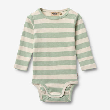 Wheat Main Langarm Babybody Freddie Body 9647 mint stripe