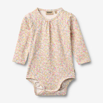 Wheat Main Langarm Babybody Liv Body 9637 blush flower meadow